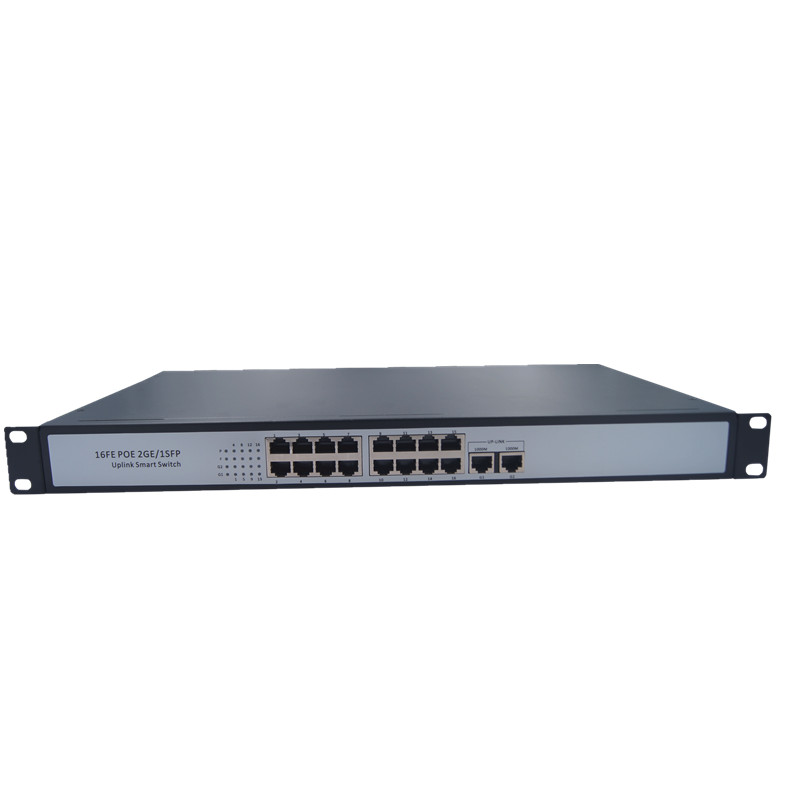 16+2 port 100Mbps POE Switch with 2 port 10/100/1000Mbps Uplink