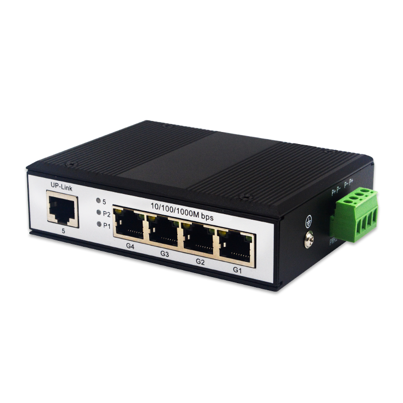 4 Port 100Mbps Ethernet Industrial POE Switch DIN-Rail