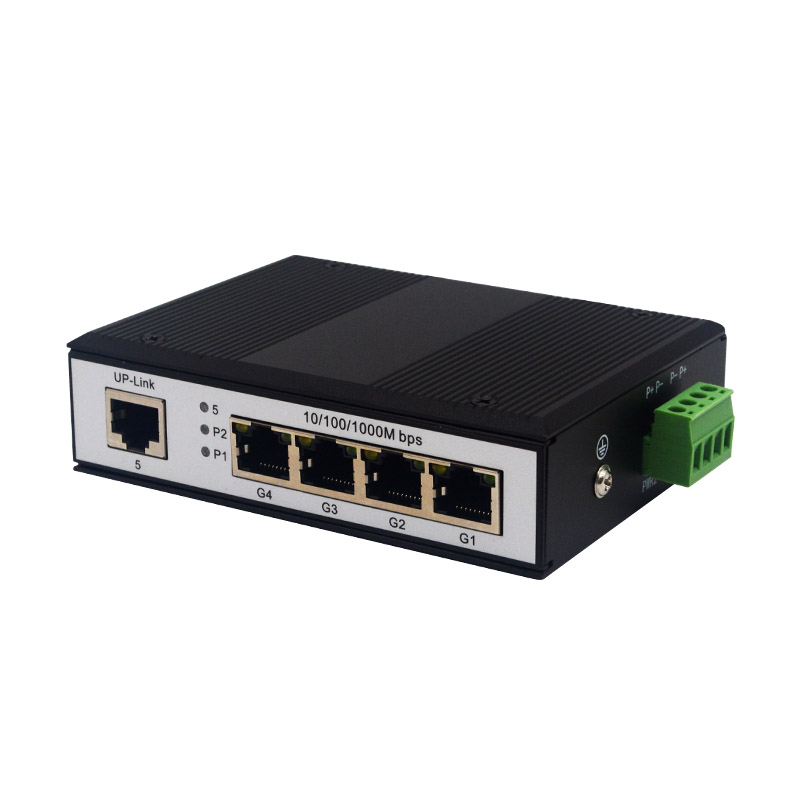 4 Port 100Mbps Ethernet Industrial POE Switch DIN-Rail