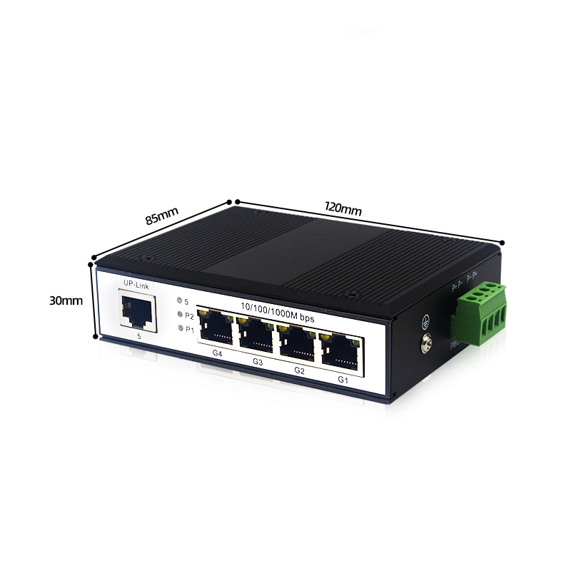 4 Port 100Mbps Ethernet Industrial POE Switch DIN-Rail