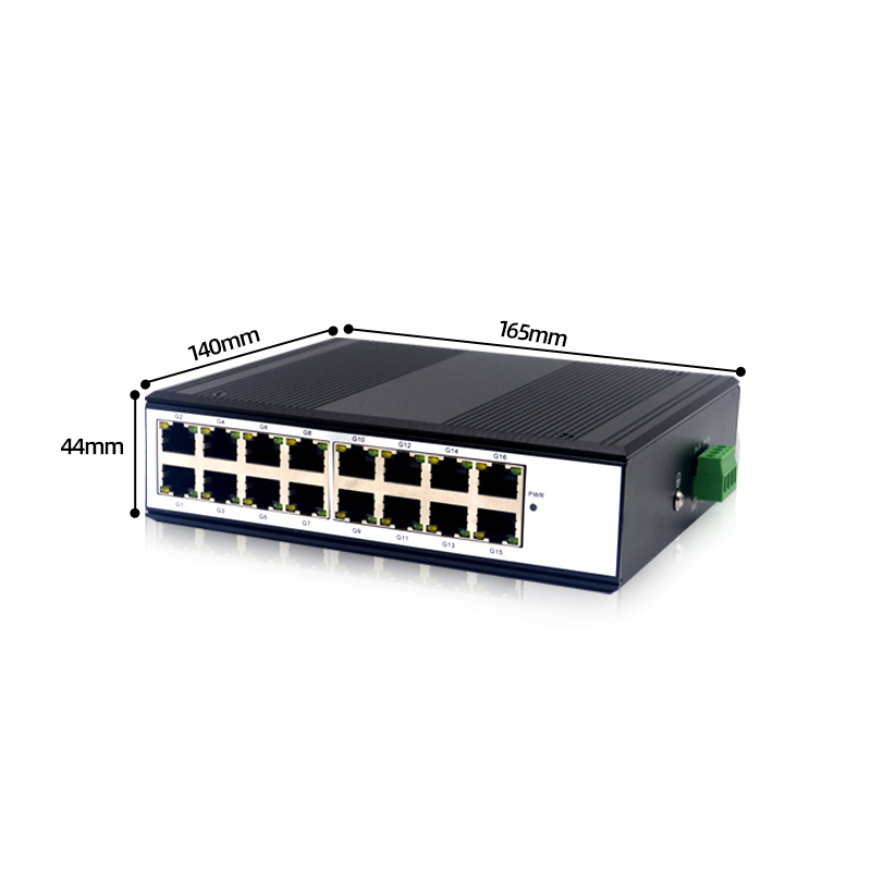 16 Port Gigabit Industrial Ethernet Switch DIN-Rail