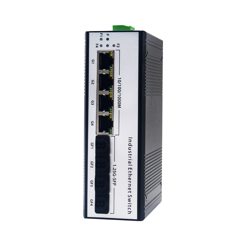 4*SFP 4 Port RJ45  Gigabit Ethernet Industrial Switch DIN-Rail