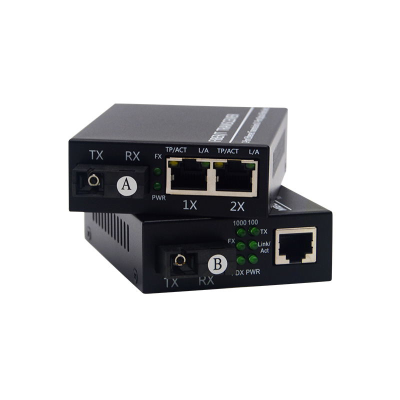 1 SC 2 Port RJ45 Gigabit Fiber Media Converter