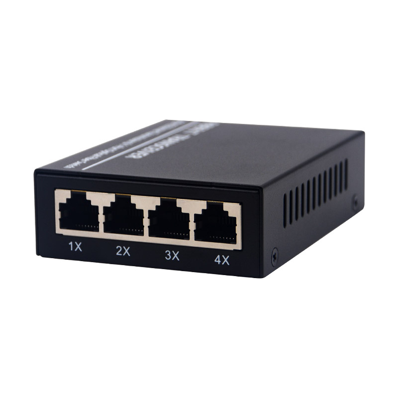 1 SC 4 RJ45 100 or 1000Mbps  Fiber Media Converter