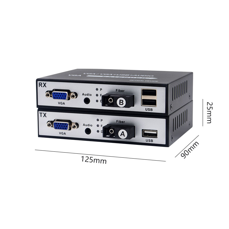  Fiber to VGA Converter 